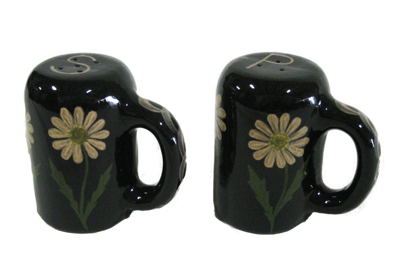 Salt and Pepper Set with Daisies