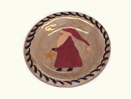 Round Plate with Santa Claus