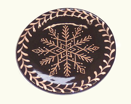 Round Plate with Snowflake