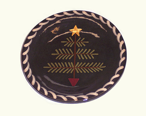 Round Plate with Christmas Tree