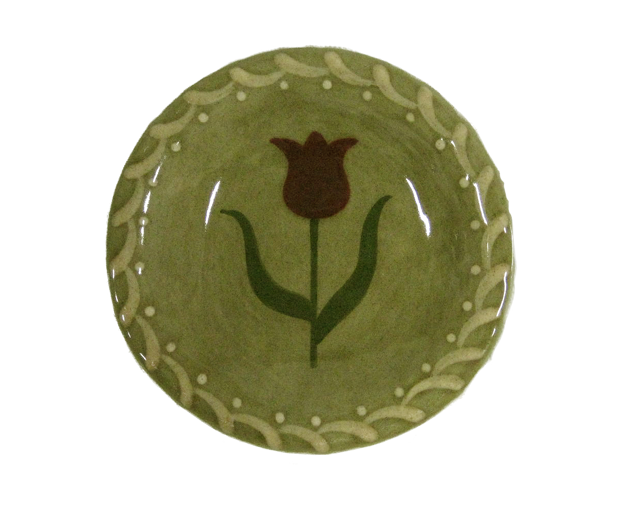 Round Plate with Tulip